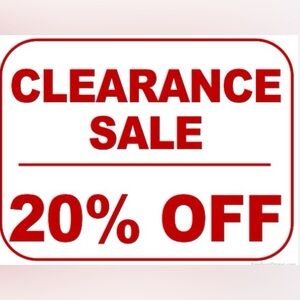Red and White Clearance Sale 20% off entire closet send offers